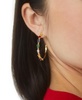 BY NADRI Gold-Tone Multicolor Light Bulb Medium C Hoop Earrings, 1.62"