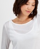 Petite Long-Sleeve Double-Layer Knit Top, Exclusively at Macy's