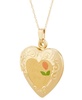 Engraved Heart Locket 18" Pendant Necklace in 10k Gold