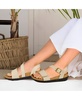 - Serena Double Strappy Open Toe Comfortable Leather Platform Sandals