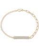 Diamond Bar Two-Chain Link Bracelet (1/2 ct. t.w.) in Gold Vermeil, Created for Macy's