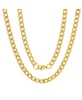 Men's 18k gold Plated Stainless Steel Accented 8mm Cuban Chain 24" Necklaces