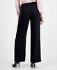 Women's High Rise Wide-Leg Crepe Pants, Exclusively at Macy's