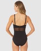 Women's U-Ring Mesh-Inset One-Piece Swimsuit
