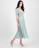 Women's Short-Sleeve Sweater & Pleated Midi Skirt