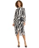 Women's Printed Turtleneck Tulip-Skirt Dress