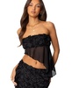 Womens Nya Asymmetric Chiffon Flower Top