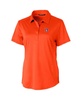Women's Orange Denver Broncos Throwback Logo Prospect Textured Stretch Polo