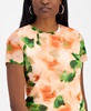 Women's Short-Sleeve Watercolor Mesh Top, Exclusively at Macy's 