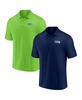 Men's College Navy, Neon Green Seattle Seahawks Home And Away 2-Pack Polo Set