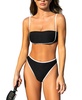 Women's Square Neck Back Hook Cheeky Bottom Bikini Sets