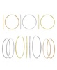 Large Silver Plated Endless Wire Medium Hoop Earrings 
