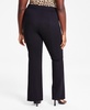 Trendy Plus Size High-Rise Pull-On Ponte Flare-Leg Pants, Exclusively at Macy's 