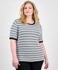 Plus Size Crewneck Short-Sleeve Sweater
