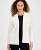 Petite Open-Front Long-Sleeve Blazer Cardigan