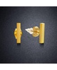 Stainless Steel 18K Gold Plated Small Bar Stud Earrings