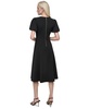 Women's Bubble-Sleeve Scuba-Crepe Midi Dress