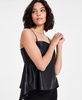 Women's Faux-Leather Sleeveless Peplum Top, Exclusively at Macy's