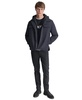 Men's Button-Front Shirt Jacket with Hooded Bib