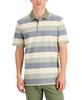 Men's Regular-Fit Striped Supima Blend Polo Shirt, Created for Macy's 