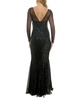 Women's Illusion-Trim Sequined Bodycon Gown