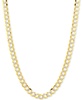 30" Two-Tone Open Curb Link Chain Necklace (3-5/8mm) in Solid 14k Gold & White Gold