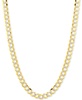 20" Two-Tone Open Curb Link Chain Necklace (3-5/8mm) in Solid 14k Gold & White Gold