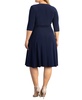 Plus Size Essential Wrap Dress with 3/4 Sleeves