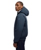 men’s pine bomber with fixed hood and detachable faux fur trim
