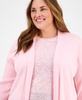 Plus Size Sonoma Open-Front Long-Sleeve Cardigan