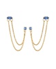 18K Gold Plated Brass Double Pierced Earrings