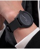 Men's Analog Black Silicone Watch 45mm