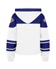 Women's White New York Knicks 2024/25 City Edition Superior Cropped Lace-Up Pullover Hoodie