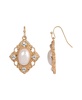 Faux Imitation Pearl and Crystal Earrings