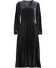 Women's Velvet and Satin Duet Midi Dress