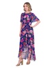 Women's Floral-Print Belted Flutter-Sleeve Dress