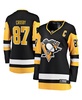 Women's Sidney Crosby Black Pittsburgh Penguins Captain Patch Home Breakaway Jersey