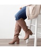 Women's Leeda Wide Calf Lace Up Detail Knee High Boots