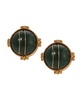 Round Acrylic Button Clip Earrings