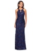 Women's Sequin Floral Halterneck Gown