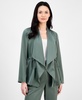 Women's Drape-Front Drawstring-Waist Jacket