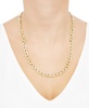 22" Beveled Marine Link Chain Necklace (7-1/5mm) in 10k Gold