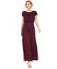 Adrianna Papell Women's Short Sleeve Beaded Gown