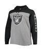 Men's Heathered Gray, Black Las Vegas Raiders Franklin Wooster Long Sleeve Hoodie T-shirt