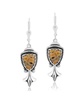 Sterling Silver Women's Dangle Earrings Choice of Gemstone Color