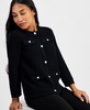 Petite Pocket Button-Front Cardigan