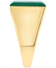 EFFY® Men's Malachite & Diamond (1/10 ct. t.w.) Ring in Gold-Plated Sterling Silver