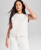 Women's Scuba Crewneck Sleeveless Top, Created for Macy's
