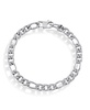 Stainless Steel 7mm Figaro Chain Bracelet