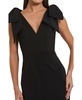 Women's Bow Strap Crepe Fitted Midi Dress